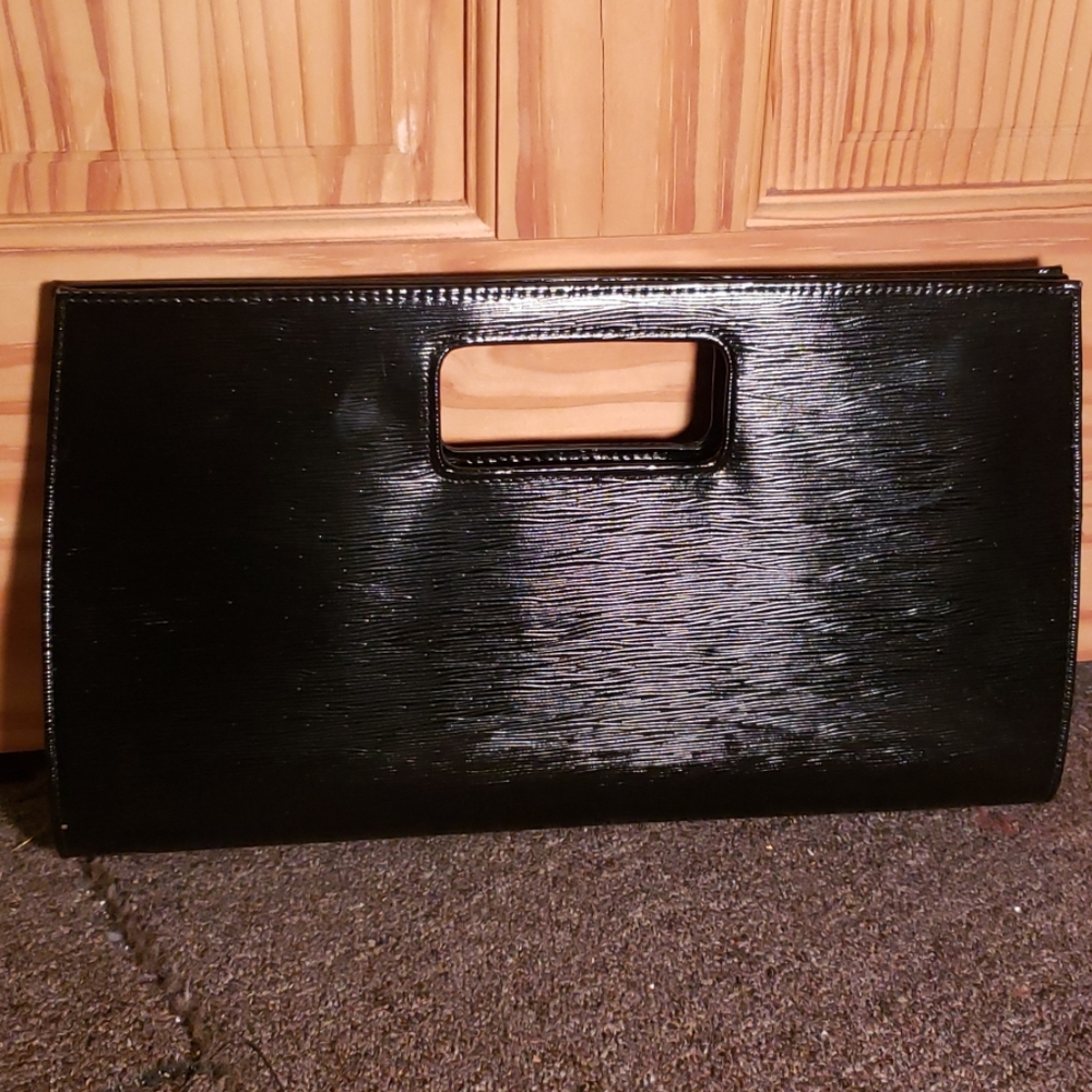 Black large clutch